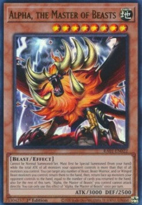 Alpha, the Master of Beasts (V.2) RA01-EN022 Ultra Rare Englisch