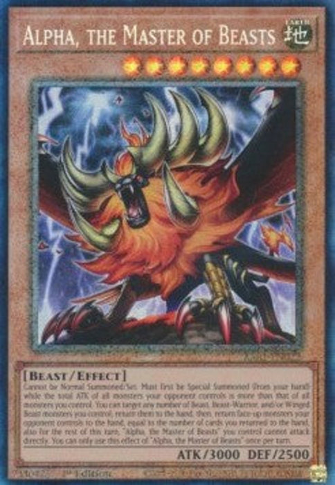 Alpha, the Master of Beasts (V.6) RA01-EN022 Collectors Rare Englisch