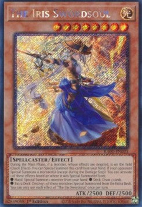 The Iris Swordsoul (V.4) RA01-EN023 Platinum Secret Rare Englisch