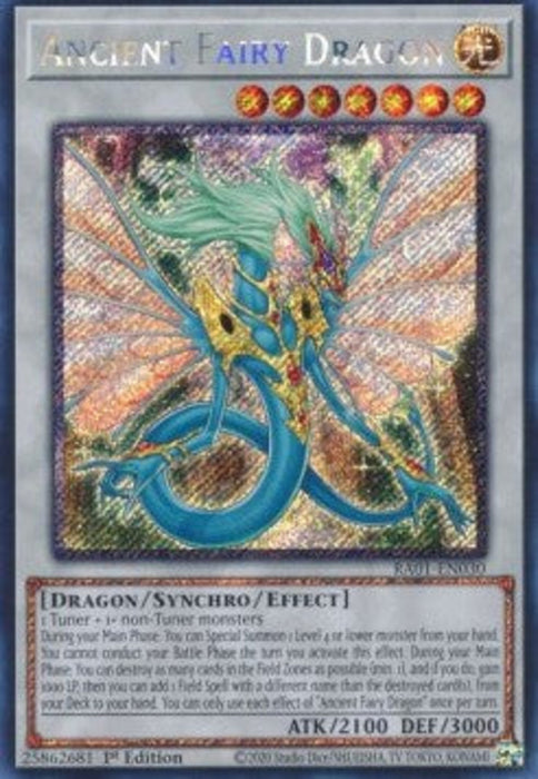Ancient Fairy Dragon (V.4) RA01-EN030 Platinum Secret Rare Englisch