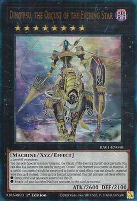 Dingirsu, the Orcust of the Evening Star (V.7) RA01-EN040 Ultimate Rare Englisch