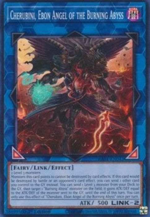 Cherubini, Ebon Angel of the Burning Abyss (V.1) RA01-EN042 Super Rare Englisch