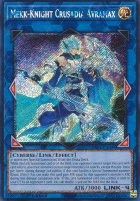 Mekk-Knight Crusadia Avramax (V.4) RA01-EN044 Platinum Secret Rare Englisch