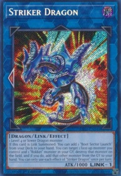 Striker Dragon (V.3) RA01-EN046 Secret Rare Englisch