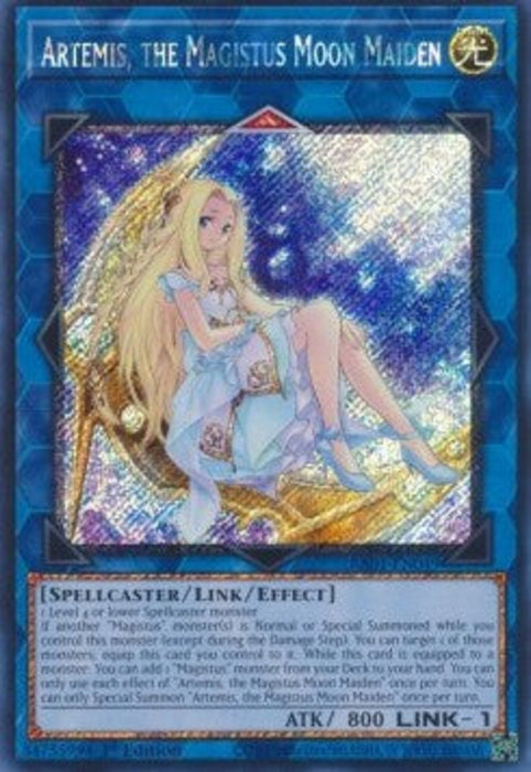 Artemis, the Magistus Moon Maiden (V.4) RA01-EN049 Platinum Secret Rare Englisch
