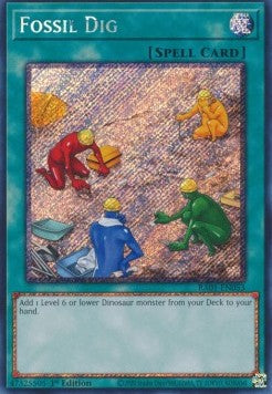 Fossil Dig (V.4) RA01-EN053 Platinum Secret Rare Englisch