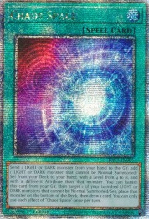 Chaos Space (V.5) RA01-EN065 Quarter Century Secret Rare Englisch