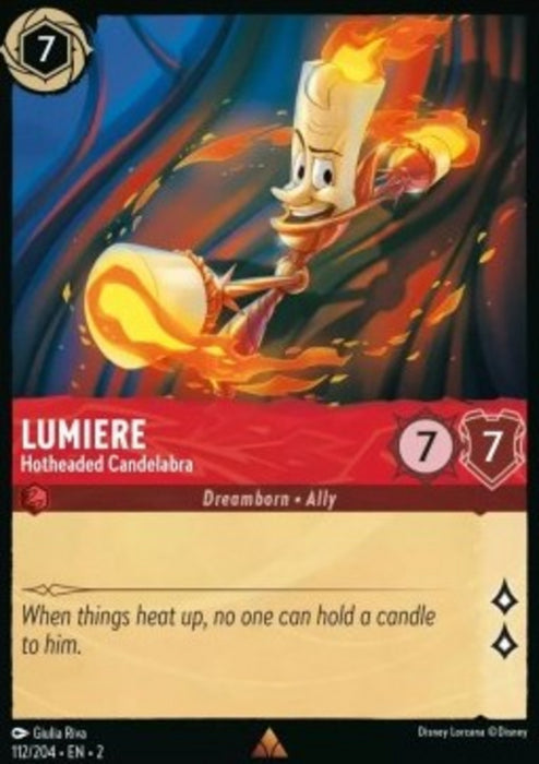 Lumiere - Hotheaded Candelabra 2ROF-112 Rare Englisch