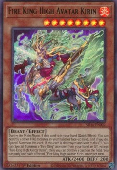 Fire King High Avatar Kirin SR14-EN002 Ultra Rare Englisch