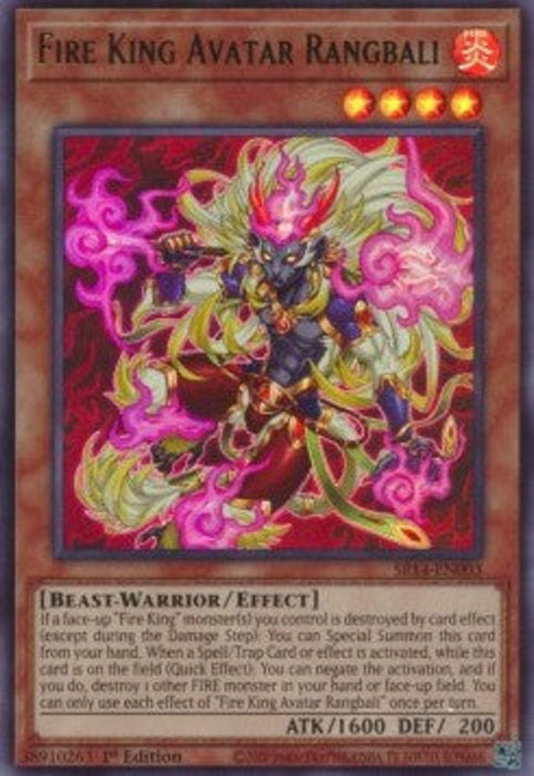 Fire King Avatar Rangbali SR14-EN003 Ultra Rare Englisch