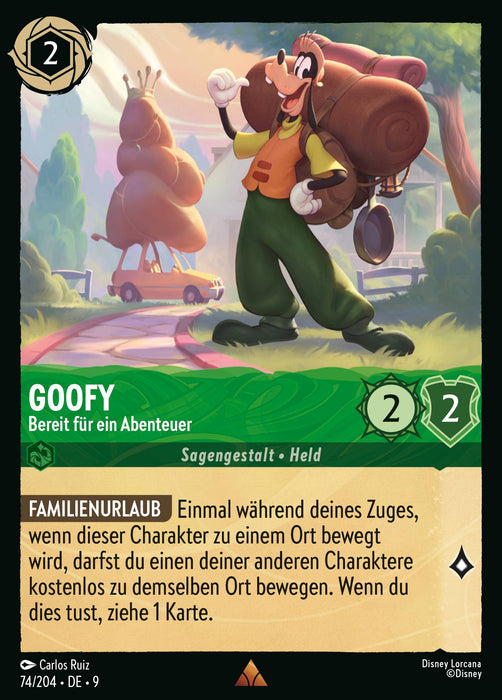 Goofy - Bereit für ein Abenteuer (V.1) 9FAB-074 Rare Deutsch