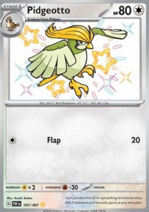 Pidgeotto PAF-197 Shiny Rare Englisch