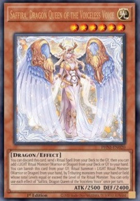 Saffira, Dragon Queen of the Voiceless Voice (V.1) PHNI-EN020 Ultra Rare Englisch