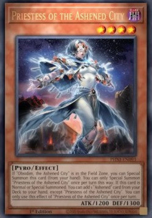 Priestess of the Ashened City (V.1) PHNI-EN093 Ultra Rare Englisch