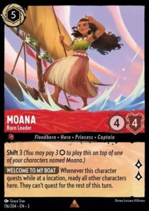 Moana - Born Leader 3INK-116 Rare Englisch