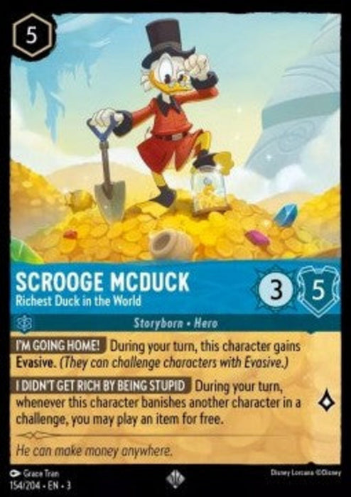 Scrooge McDuck - Richest Duck in the World (V.1) 3INK-154 Super Rare Englisch