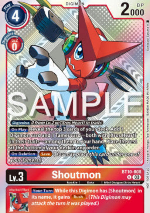 Shoutmon (BT10-008) BT-15P Alternative Art Englisch