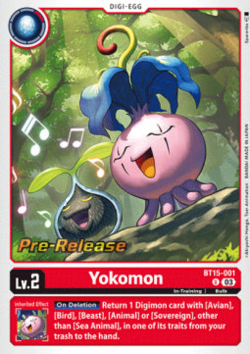 Yokomon (BT15-001) (V.1) BT-15P Uncommon Englisch