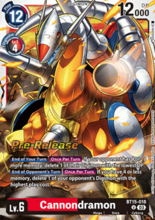 Cannondramon (BT15-018) BT-15P Uncommon Englisch