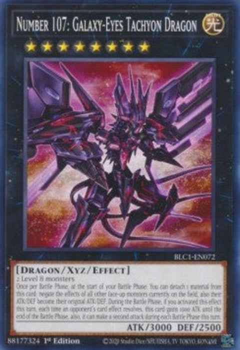 Number 107: Galaxy-Eyes Tachyon Dragon BLC1-EN072 Common Englisch