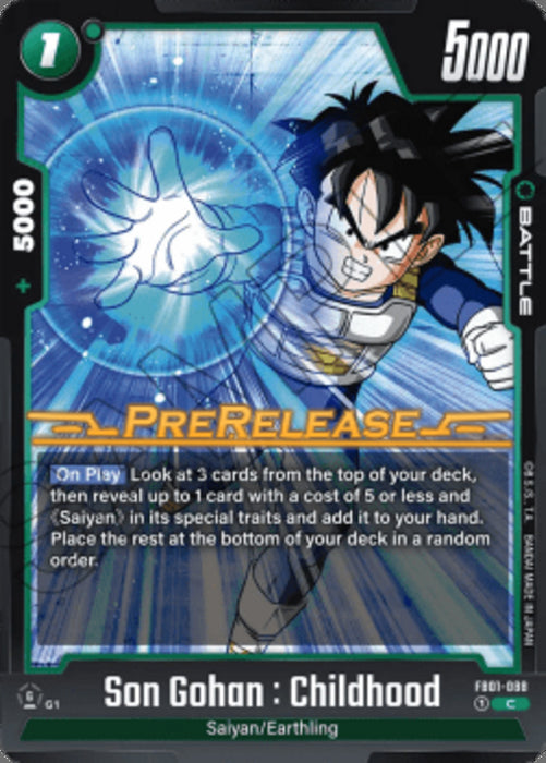 Son Gohan : Childhood (FB01-088) FB01P Common Englisch