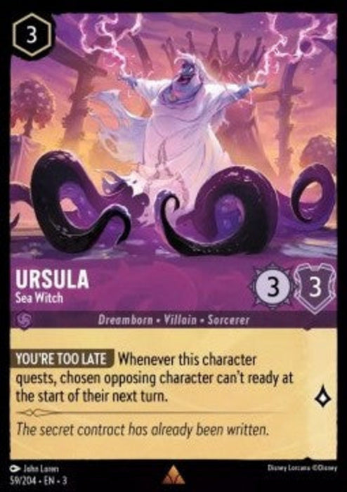 Ursula - Sea Witch 3INK-059 Rare Englisch