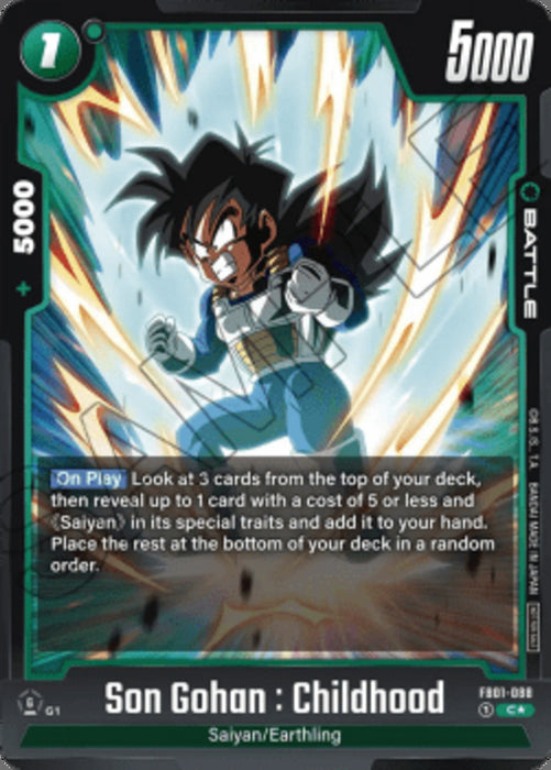 Son Gohan : Childhood (FB01-088) FWUP Common Englisch