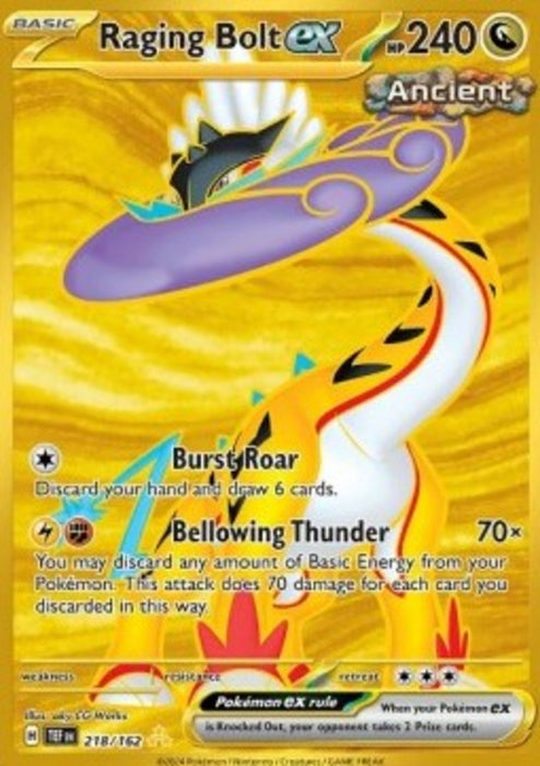 Raging Bolt ex TEF-218 Secret Rare Englisch