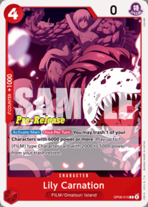 Lily Carnation (OP06-015) OP06P Common Englisch