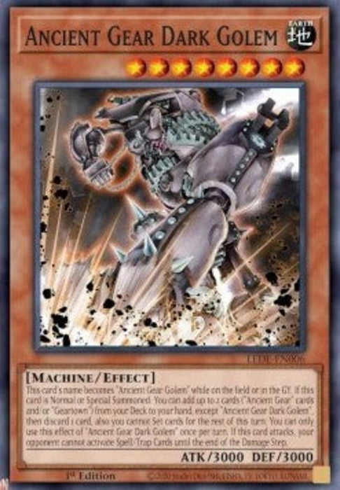 Ancient Gear Dark Golem LEDE-EN006 Super Rare Englisch
