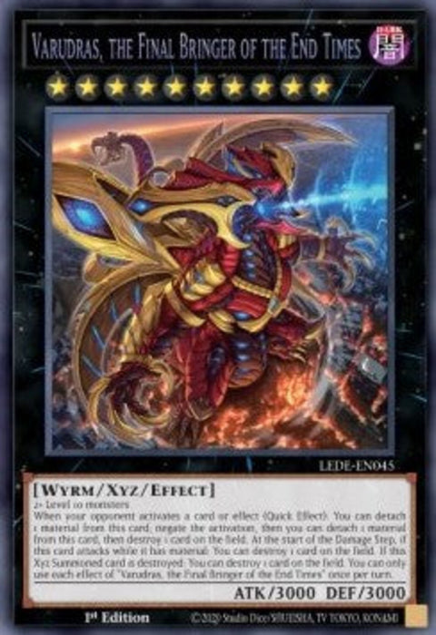 Varudras, the Final Bringer of the End Times (V.1) LEDE-EN045 Secret Rare Englisch