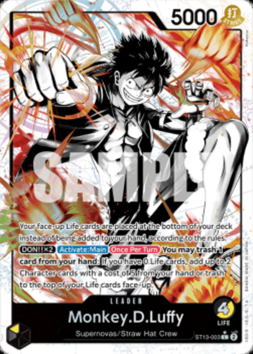 Monkey.D.Luffy (ST13-003) (V.2) ST-13 Alternate Art Englisch