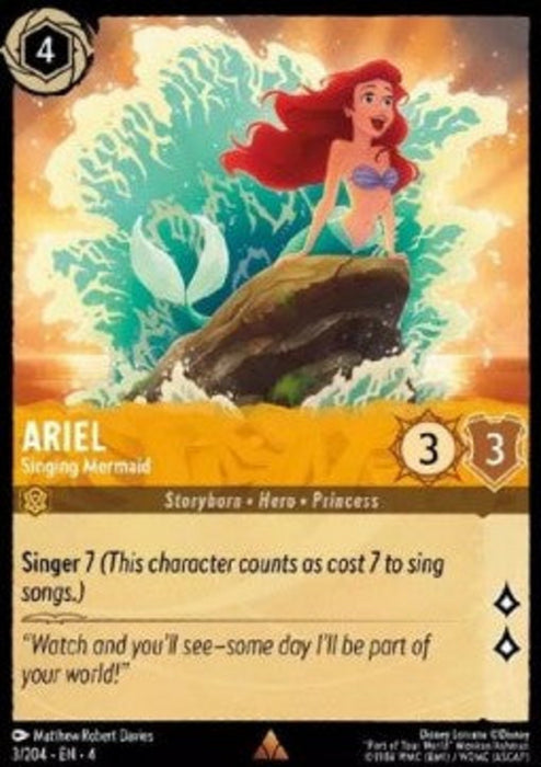 Ariel - Singing Mermaid 4URS-003 Rare Englisch