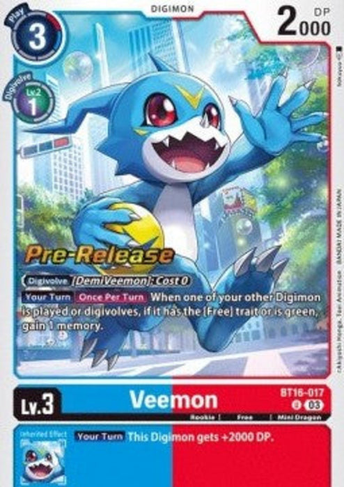 Veemon (BT16-017) BT-16P Uncommon Englisch
