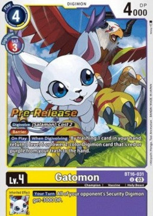 Gatomon (BT16-031) BT-16P Uncommon Englisch