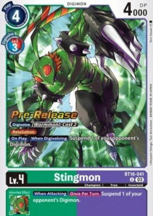 Stingmon (BT16-041) BT-16P Uncommon Englisch