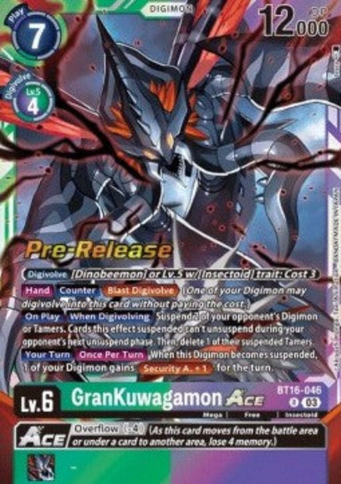 GranKuwagamon Ace (BT16-046) BT-16P Rare Englisch
