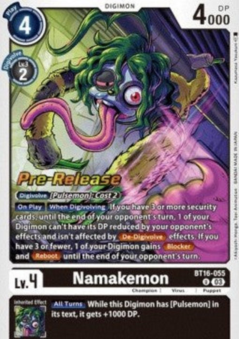Namakemon (BT16-055) BT-16P Uncommon Englisch