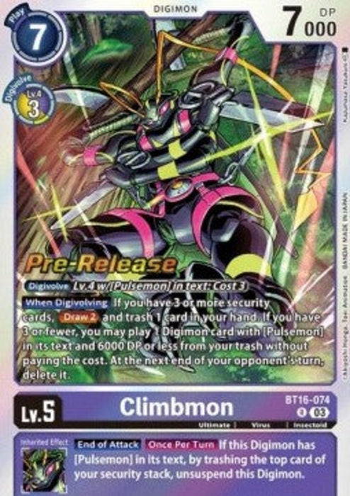 Climbmon (BT16-074) BT-16P Rare Englisch
