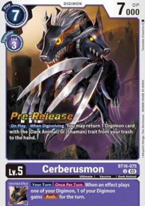 Cerberusmon (BT16-075) BT-16P Uncommon Englisch