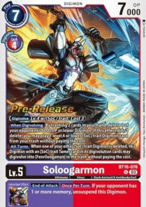 Soloogarmon (BT16-076) BT-16P Uncommon Englisch
