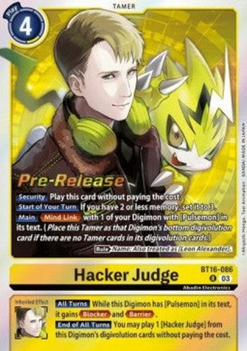 Hacker Judge (BT16-086) BT-16P Rare Englisch