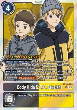 Digimon Cody Hida & T.K. Takaishi (BT16-088) BT-16P Rare Englisch ...