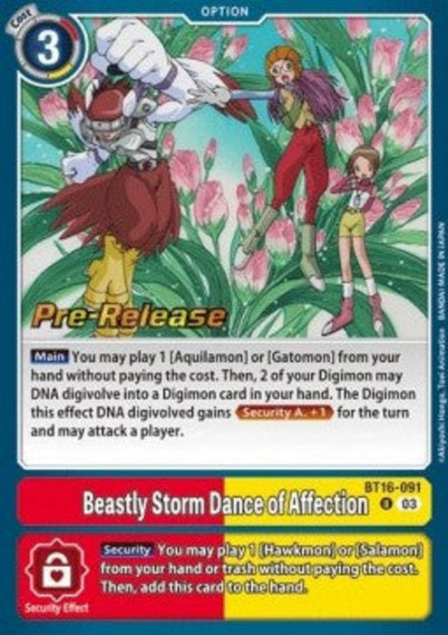 Beastly Storm Dance of Affection (BT16-091) BT-16P Uncommon Englisch