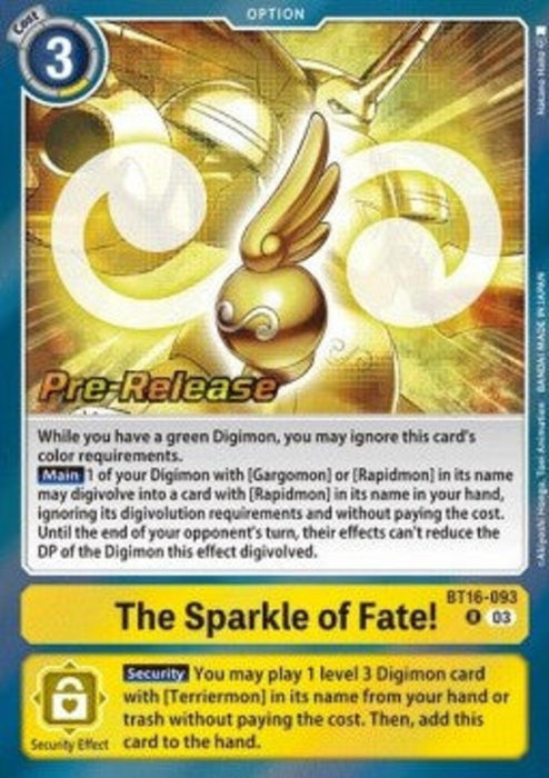 The Sparkle of Fate! (BT16-093) BT-16P Rare Englisch