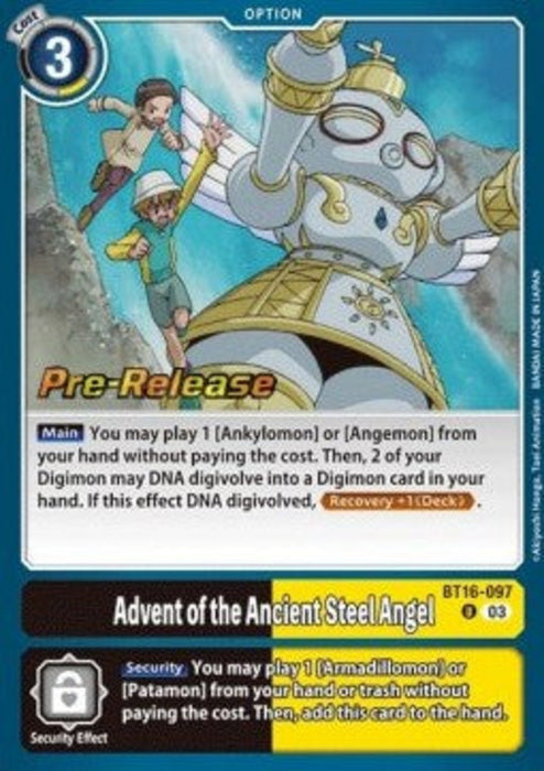 Advent of the Ancient Steel Angel (BT16-097) BT-16P Uncommon Englisch