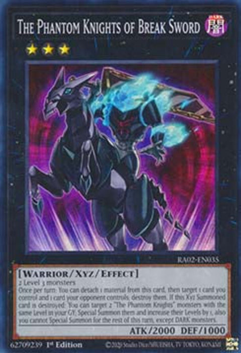 The Phantom Knights of Break Sword (V.1) RA02-EN035 Super Rare Englisch