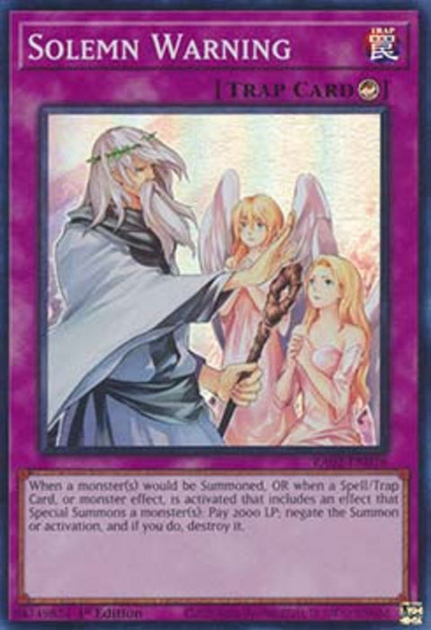 Solemn Warning (V.1) RA02-EN078 Super Rare Englisch