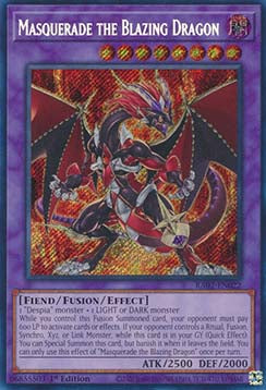 Masquerade the Blazing Dragon (V.3) RA02-EN022 Secret Rare Englisch