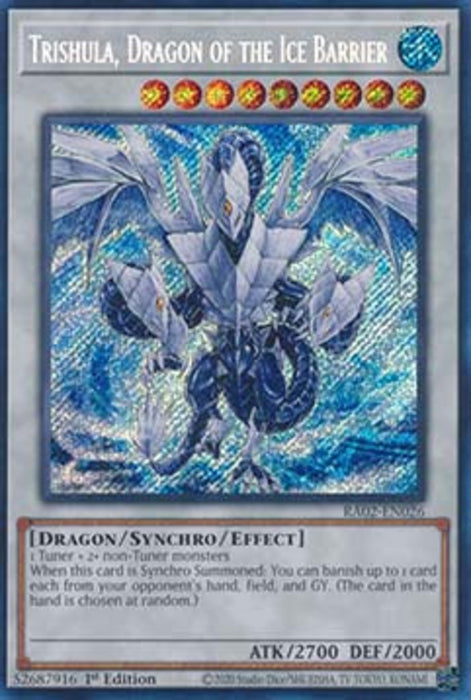 Trishula, Dragon of the Ice Barrier (V.3) RA02-EN026 Secret Rare Englisch